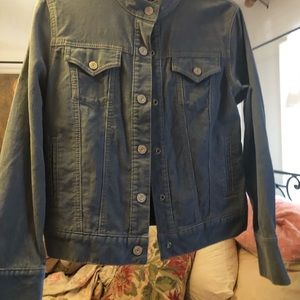 SOLD!!//Gap corduroy medium blue button up jacket